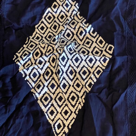 Cupshe  Blue Boho Tunic Cover-Up with Tassels & Pom Pom Trim – One Size - Picture 7 of 12